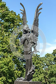 Vilnius, Lithuania AUGUST 14, 2023. The Rossa Cemetery in Vilnius