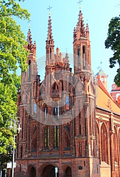 Vilnius, Lithuania. St. Anne's Church
