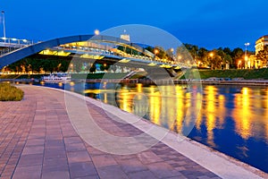 Vilnius. Mindaugas Bridge across Neris.