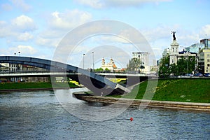 Vilnius Mindaugas bridge over Neris river