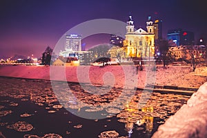 Vilnius night scene