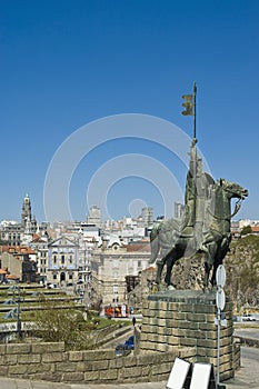 Vimara Peres statue at Porto, Portugal