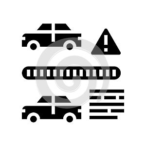 vin cloning fraud glyph icon vector illustration