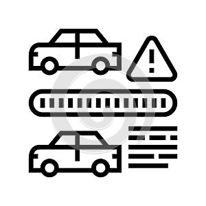 vin cloning fraud line icon vector illustration