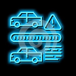 vin cloning fraud neon glow icon illustration