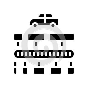 vin code decoder glyph icon vector illustration