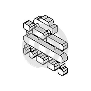 vin code decoder isometric icon vector illustration