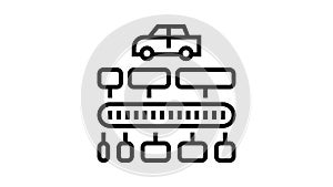 vin code decoder line icon animation