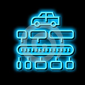 vin code decoder neon glow icon illustration