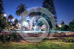 Vina del Mar Casino Fountain at night - Vina del Mar, Chile