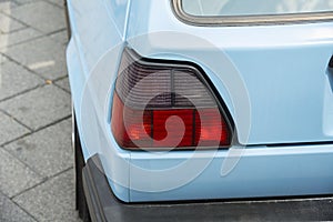 Vinage classic back light of german car at the rally