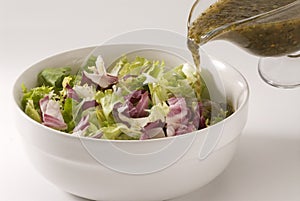 Vinaigrette dressing. photo