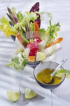 Vinaigrette with mixed vegetables