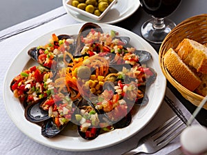 Vinaigrette with mussels - Mediterranean cuisine