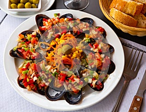 Vinaigrette with mussels - Mediterranean cuisine
