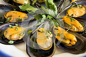 Vinaigrette mussels salad