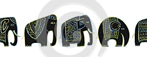 Vinatage elephants, Seamless pattern background for your design