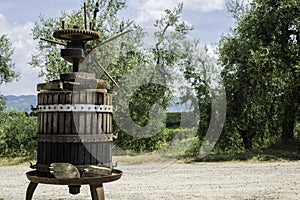 Vinatge olive press