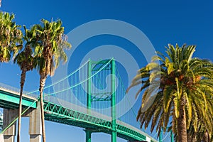 Vincent Thomas Bridge in San Pedro - Los Angeles