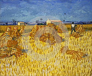 Vincent Van Gog, Corn Harvest in Provence, 1888