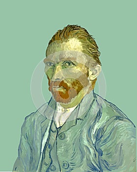 Vincent van Gogh Self Portrait, vector photo