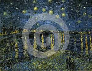 Starry Night over the Rhone by Vincent van Gogh photo