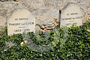 Vincent Van Gogh tomb in Auvers sur Oise