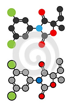 Vinclozolin fungicide molecule