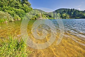 Vindsachta tajch water reservoir in Stiavnicke Vrchy mountains