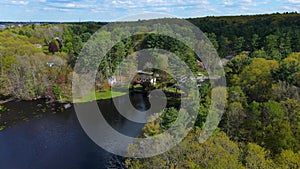 Vine Brook aerial view, Bedford, Massachusetts, USA