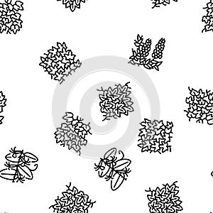 Vine Liana Exotic Growing Plant vector seamless pattern