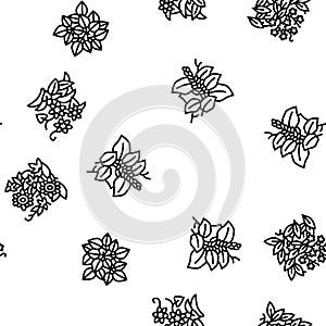 Vine Liana Exotic Growing Plant vector seamless pattern