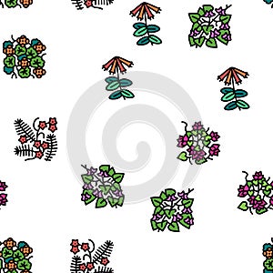 Vine Liana Exotic Growing Plant vector seamless pattern