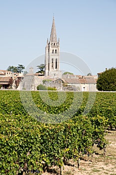 Vineyard city Saint Emilion Bordeaux in France UNESCO