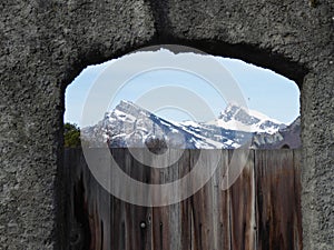 vineyard gate in Maienfeld, Switzerland