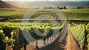 Vineyard at Golden Hour