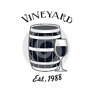 vineyard label. Vector illustration decorative design