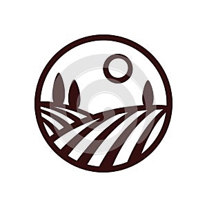 Vineyard landscape circle logo