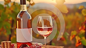 Vineyard Vibes: Savoring RosÃ© Wine Surrounded by Autumn\'s Beauty