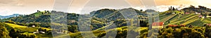 Vineyards panorama in South Styria, beginning of autumn