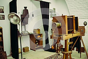Vingate old photography studio cameras and equipment