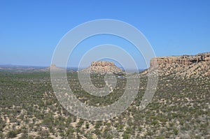 The Vingerklip (Rock Finger) in Namibia is a geological leftover of the Ugab Terrace.