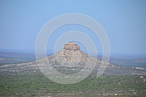 The Vingerklip (Rock Finger) in Namibia is a geological leftover of the Ugab Terrace.