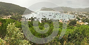 Vinh Hy Bay with many fishing boats in Phan Rang, Vietnam