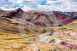 Vinicunca Rainbow Mountain in Peru photo