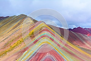 Vinicunca or Rainbow Mountain,Pitumarca-Peru photo