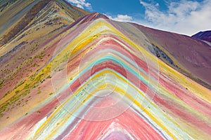 Vinicunca or Rainbow Mountain,Pitumarca-Peru photo