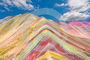 Vinicunca or Rainbow Mountain,Pitumarca, Peru photo