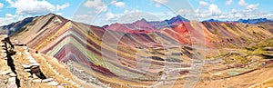 Vinicunca or Winikunka. Also called Montna a de Siete Colores. Mountain in the Andes of Peru