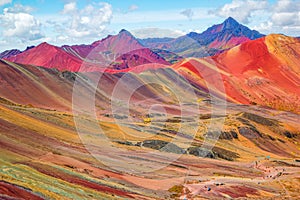 Vinicunca or Winikunka. Also called Montna a de Siete Colores. Mountain in the Andes of Peru